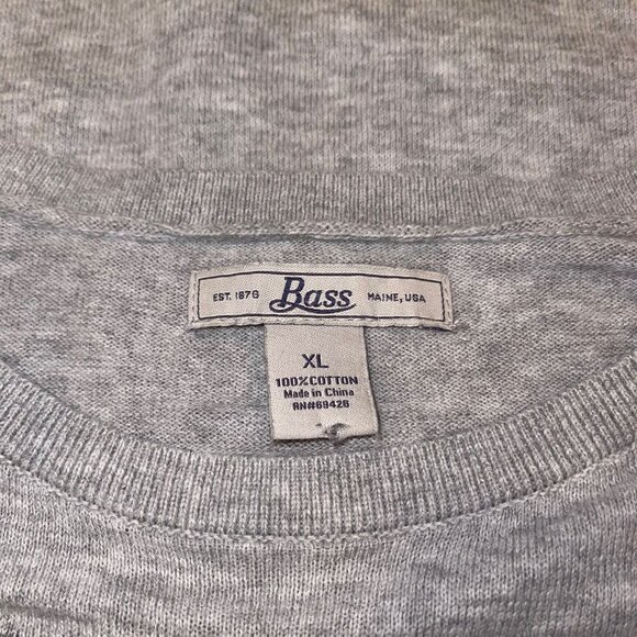 Bass Gray Long Sleeve Giraffe Light Weight Sweater Women's XL Cotton Zoo Animal - Picture 4 of 10